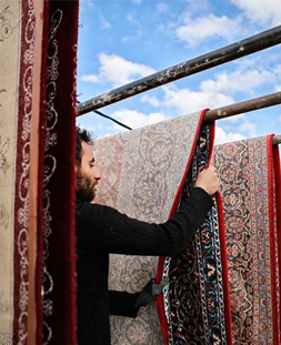 خشک کردن قالی در قالیشویی اوین 